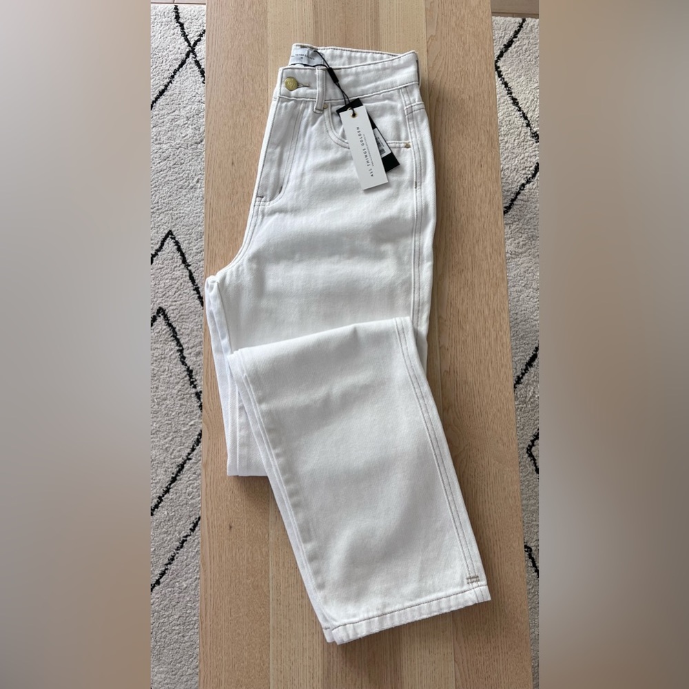 All Things Golden A.T.G. THE HIGH RISE STRAIGHT LEG - CRISP WHITE